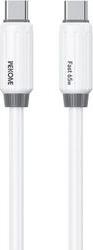 CHARGING CABLE 65W TYPE-C/TYPE-C WHITE 1M WDC-28 WK