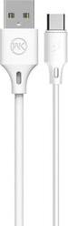 CHARGING CABLE TYPE-C WHITE 1M FULL SPEED PRO WDC-092 2.4A WK