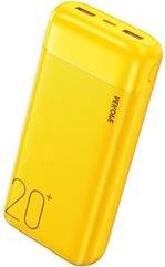 POWER BANK 20000MAH 10W USBX2 YELLOW WP-02 WK