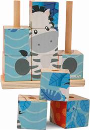 WOOD' N PLAY ΠΑΖΛ ΜΕ ΞΥΛΙΝΟΥΣ ΚΥΒΟΥΣ ΜΕ ΘΕΜΑ ΖΩΑΚΙΑ 4 ΣΧΕΔΙΑ 1242547 WOOD N PLAY
