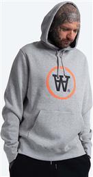 ΒΑΜΒΑΚΕΡΗ ΜΠΛΟΥΖΑ IAN HOODIE ΧΡΩΜΑ: ΓΚΡΙ, ΜΕ ΚΟΥΚΟΥΛΑ F30 WOOD WOOD