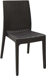 ΚΑΡΕΚΛΑ ΠΛΑΣΤΙΚΗ RATTAN LOOK C9576 46X55X85CM - ΚΑΦΕ WOODWELL