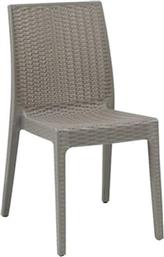 ΚΑΡΕΚΛΑ ΠΛΑΣΤΙΚΗ TORTORA RATTAN LOOK C9986 46X55X85CM - ΜΠΕΖ WOODWELL