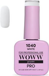 ΗΜΙΜΟΝΙΜΟ ΒΕΡΝΙΚΙ WHITE 1040 (10ML) WOWW COSMETICS