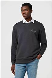 ΑΝΔΡΙΚΗ ΜΠΛΟΥΖΑ ΦΟΥΤΕΡ ΜΕ ΚΕΝΤΗΜΕΝΟ LETTERING RELAXED FIT - 112371518 ΜΑΥΡΟ WRANGLER