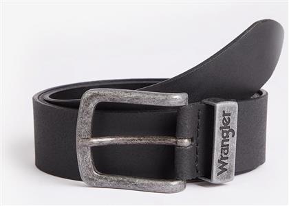 ΑΝΔΡΙΚΗ ΔΕΡΜΑΤΙΝΗ ΖΩΝΗ ''BASIC METAL LOOP'' - W0080US01-** ΜΑΥΡΟ WRANGLER