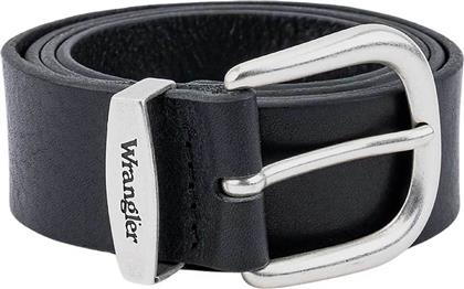 ΑΝΔΡΙΚΗ ΔΕΡΜΑΤΙΝΗ ΖΩΝΗ ΜΕ LOGO - 112352691 ΜΑΥΡΟ WRANGLER