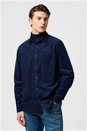 ΑΝΔΡΙΚΟ ΚΟΤΛΕ ΠΟΥΚΑΜΙΣΟ ΜΟΝΟΧΡΩΜΟ ΜΕ ΤΣΕΠΗ REGULAR FIT - 112371527 ΜΠΛΕ ΣΚΟΥΡΟ WRANGLER