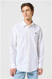 ΑΝΔΡΙΚΟ ΜΟΝΟΧΡΩΜΟ ΠΟΥΚΑΜΙΣΟ REGULAR FIT - 112350485-** ΛΕΥΚΟ WRANGLER