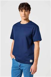 ΑΝΔΡΙΚΟ ΜΟΝΟΧΡΩΜΟ T-SHIRT RELAXED FIT ''SOLID'' - 112357358 ΜΠΛΕ ΣΚΟΥΡΟ WRANGLER