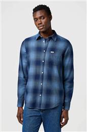 ΑΝΔΡΙΚΟ ΠΟΥΚΑΜΙΣΟ ΜΕ ΚΑΡΟ ΣΧΕΔΙΟ ΚΑΙ ΤΣΕΠΗ ΜΕ ΛΟΓΟΤΥΠΟ REGULAR FIT - 112371653 ΜΠΛΕ WRANGLER