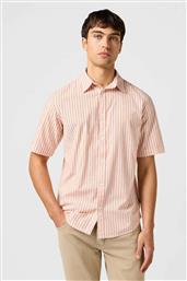 ΑΝΔΡΙΚΟ ΠΟΥΚΑΜΙΣΟ ΜΕ ΡΙΓΕ PRINT ''SS SHIRT FLAMINGO STRIPE'' REGULAR FIT - 112362758 ΣΟΜΟΝ WRANGLER