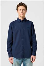 ΑΝΔΡΙΚΟ ΠΟΥΚΑΜΙΣΟ OXFORD BUTTON DOWN ΜΕ ΚΕΝΤΗΜΕΝΟ LOGO REGULAR FIT - 112357241 ΜΠΛΕ ΣΚΟΥΡΟ WRANGLER