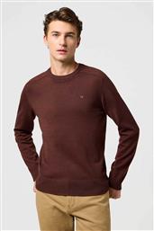 ΑΝΔΡΙΚΟ ΠΟΥΛΟΒΕΡ ΜΟΝΟΧΡΩΜΟ ΜΕ ΚΕΝΤΗΜΕΝΟ MONOGRAM REGULAR FIT - 112371538 ΚΑΦΕ WRANGLER