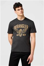 ΑΝΔΡΙΚΟ T-SHIRT ΜΕ GRAPHIC LOGO PRINT REGULAR FIT ''AMERICANA'' - 112371478 ΜΑΥΡΟ WRANGLER