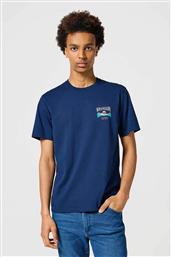 ΑΝΔΡΙΚΟ T-SHIRT ΜΕ GRAPHIC LOGO REGULAR FIT - 112357262 ΜΠΛΕ ΣΚΟΥΡΟ WRANGLER