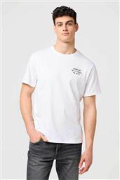 ΑΝΔΡΙΚΟ T-SHIRT ΜΕ ΚΕΝΤΗΜΕΝΟ LETTERING RELAXED FIT - 112371487 ΛΕΥΚΟ WRANGLER