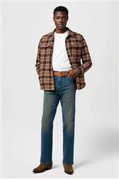 ΑΝΔΡΙΚΟ ΤΖΙΝ ΠΑΝΤΕΛΟΝΙ ΠΕΝΤΑΤΣΕΠΟ ''WRANCHER FADED'' BOOTCUT FIT - 112373030 DENIM BLUE ΣΚΟΥΡΟ WRANGLER