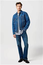 ΑΝΔΡΙΚΟ ΤΖΙΝ ΠΑΝΤΕΛΟΝΙ ΠΕΝΤΑΤΣΕΠΟ ''WRANCHER OLD HABITS'' BOOTCUT FIT - 112373028 DENIM BLUE ΣΚΟΥΡΟ WRANGLER