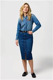 ΓΥΝΑΙΚΕΙΑ PENCIL ΦΟΥΣΤΑ DENIM SLIM FIT - 112371161 DENIM BLUE ΣΚΟΥΡΟ WRANGLER