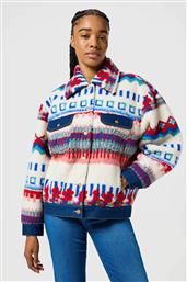 ΓΥΝΑΙΚΕΙΟ ΜΠΟΥΚΛΕ JACKET ΜΕ COLOURFUL PATTERN OVERSIZED FIT - 112356491 ΥΠΟΛΕΥΚΟ WRANGLER