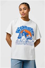 ΓΥΝΑΙΚΕΙΟ T-SHIRT ΜΕ GRAPHIC LOGO PRINT LOOSE FIT ''GIRLFRIEND'' - 112371080 ΛΕΥΚΟ WRANGLER