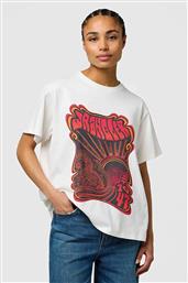 ΓΥΝΑΙΚΕΙΟ T-SHIRT ΜΕ GRAPHIC LOGO PRINT LOOSE FIT ''GIRLFRIEND'' - 112373021 ΛΕΥΚΟ WRANGLER από το NOTOS