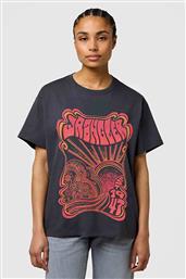 ΓΥΝΑΙΚΕΙΟ T-SHIRT ΜΕ GRAPHIC LOGO PRINT LOOSE FIT ''GIRLFRIEND'' - 112373022 ΜΑΥΡΟ WRANGLER