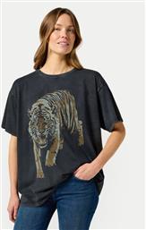 T-SHIRT 112356445 ΜΑΥΡΟ OVERSIZE WRANGLER από το MODIVO