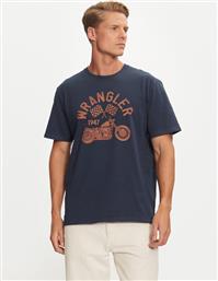 T-SHIRT AMERICANA 112357436 ΣΚΟΥΡΟ ΜΠΛΕ REGULAR FIT WRANGLER