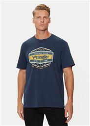 T-SHIRT AMERICANA 112357448 ΜΠΛΕ REGULAR FIT WRANGLER από το MODIVO