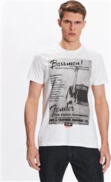 T-SHIRT BASSMEN W7FKEEW04 112326246 ΛΕΥΚΟ REGULAR FIT WRANGLER από το MODIVO