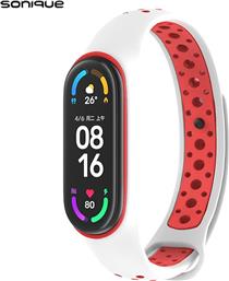 ΛΟΥΡΑΚΙ SPORT ΓΙΑ MI BAND 3/MI SMART BAND 4 - ΛΕΥΚΟ / ΚΟΚΚΙΝΟ XIAOMI