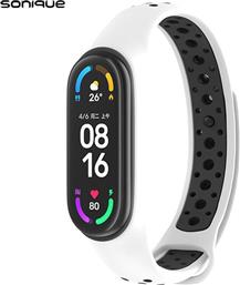 ΛΟΥΡΑΚΙ SPORT ΓΙΑ MI SMART BAND 5/MI SMART BAND 6 - ΛΕΥΚΟ / ΜΑΥΡΟ XIAOMI