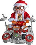 ΑΓΙΟΣ ΜΠΑΤΑΡΙΑΣ ΜΕ DRUMS 20X16CM XMASFEST