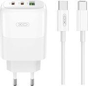 L139 (EU) 65W GAN NITRIDE (1USB-A 45W + 2 USB-C 65W) FAST CHARGING CHARGER WITH TYPE-C CABLE XO