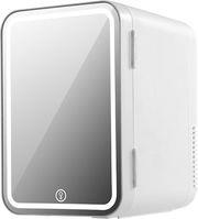 MINI CAR REFRIGERATOR CZ015 WHITE WITH MIRROR LED XO