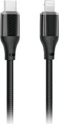 NB-Q291A BRAIDED CABLE LIGHTNING TO TYPE-C BLACK COLOR XO