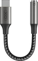 NB-R257C ΚΑΛΩΔΙΟ-ΑΝΤΑΠΤΟΡΑΣ USB HIGH-SPEED TYPE-C ΑΡΣ. - 3.5MM ΘΗΛ. 0.13M ΣΕ ΓΚΡΙ ΧΡΩΜΑ XO