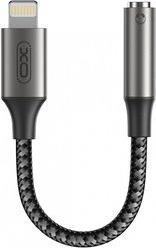 NB-R258C ΚΑΛΩΔΙΟ-ΑΝΤΑΠΤΟΡΑΣ LIGHTNING - 3.5MM ΘΗΛ. 0.12M ΣΕ ΓΚΡΙ ΧΡΩΜΑ XO