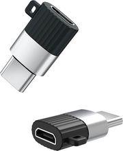 NB149-A ΑΝΤΑΠΤΟΡΑΣ HIGH-SPEED MICRO USB ΘΗΛ. - USB TYPE-C ΑΡΣ. ΣΕ ΜΑΥΡΟ/ΑΣΗΜΙ ΧΡΩΜΑ XO