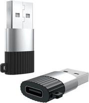 NB149-E ΑΝΤΑΠΤΟΡΑΣ USB HIGH-SPEED Α ΑΡΣ. - USB TYPE-C ΘΗΛ. ΣΕ ΜΑΥΡΟ/ΑΣΗΜΙ ΧΡΩΜΑ XO