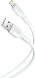 NB212 ΚΑΛΩΔΙΟ USB HIGH-SPEED A ΑΡΣ. - LIGHTNING 10.5W 1.00M ΣΕ ΛΕΥΚΟ ΧΡΩΜΑ XO