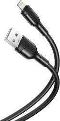 NB212 ΚΑΛΩΔΙΟ USB HIGH-SPEED A ΑΡΣ. - LIGHTNING 10.5W 1.00M ΣΕ ΜΑΥΡΟ ΧΡΩΜΑ XO