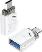 NB256B ΑΝΤΑΠΤΟΡΑΣ USB HIGH-SPEED TYPE-C ΑΡΣ. - USB-Α ΘΗΛ. ΣΕ ΛΕΥΚΟ ΧΡΩΜΑ XO