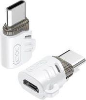 NB256G ΑΝΤΑΠΤΟΡΑΣ USB HIGH-SPEED TYPE-C ΑΡΣ. ΘΗΛ. - MICRO USB ΘΗΛ. ΣΕ ΛΕΥΚΟ ΧΡΩΜΑ XO