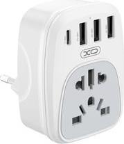 WL26 UNIVERSAL ΑΝΤΑΠΤΟΡΑΣ ΤΡΟΦΟΔΟΣΙΑΣ ΣΕ SCHUKO ΚΑΙ ΜΕ 4 ΕΞΟΔΟΥΣ 3XUSB-A & 1X USB-C XO