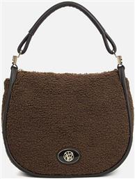 ? ΓΥΝΑΙΚΕΙΑ ΤΣΑΝΤΑ HOBO ΜΕ FAUX ΓΟΥΝΑ ΚΑΙ ΜΕΤΑΛΛΙΚΟ ΛΟΓΟΤΥΠΟ - DEA001F6 ΚΑΦΕ YNOT