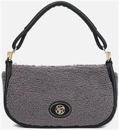 ? ΓΥΝΑΙΚΕΙΑ ΤΣΑΝΤΑ HOBO ΜΕ FAUX ΓΟΥΝΑ ΚΑΙ ΜΕΤΑΛΛΙΚΟ ΛΟΓΟΤΥΠΟ - DEA002F6 ΓΚΡΙ YNOT