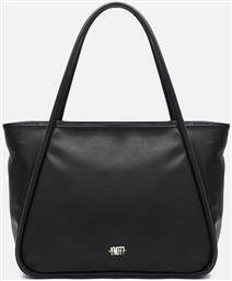 ? ΓΥΝΑΙΚΕΙΑ ΤΣΑΝΤΑ SHOPPER ΜΕ FAUX LEATHER ΚΑΙ ΜΕΤΑΛΛΙΚΟ ΛΟΓΟΤΥΠΟ ''FANTASY'' - FAN015F6 ΜΑΥΡΟ YNOT